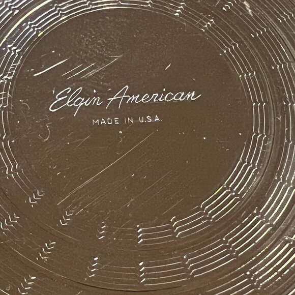 Collectible Vintage Elgin American Compact - Two-Tone Gold Silver Art Deco Style - Picture 3 of 9